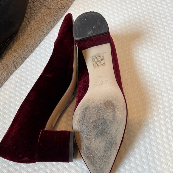 J. Crew Burgundy Velvet Heels - Picture 6 of 6